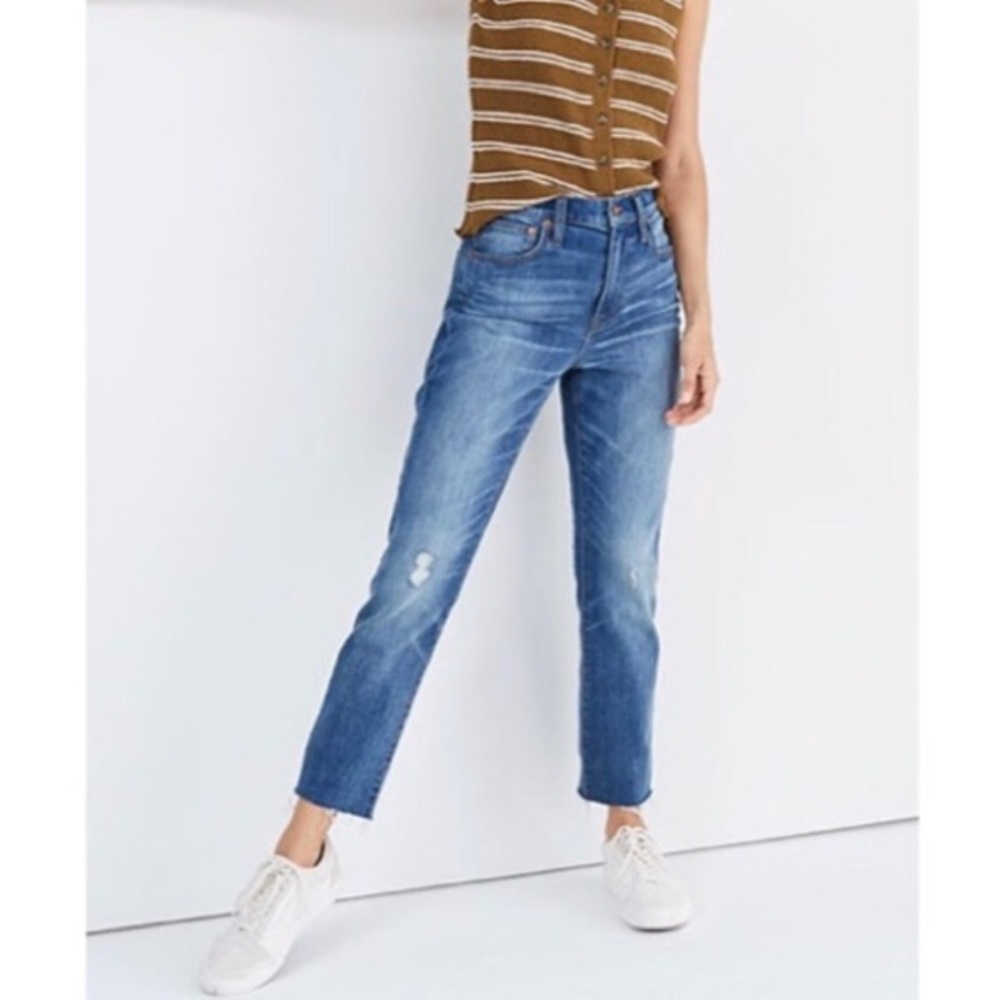 Madewell NWT High Rise Slim Boyjean Raw Hem Sz 31